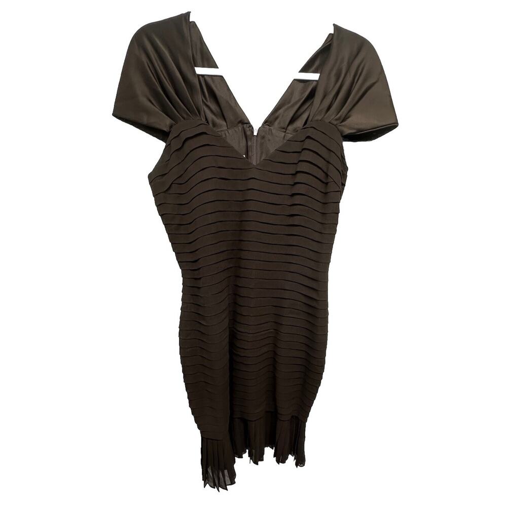 Roland Nivelais Size 10 Hourglass Hourglass Brown Formal 100% Silk